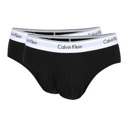 Pánské slipy CALVIN KLEIN Modern Cotton Stretch 2 pack NB1084A černá