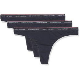 Dámské kalhotky tanga TOMMY HILFIGER Essentials 3pack tmavě modré