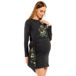 Těhotenské a kojící šaty Bonnie šedé