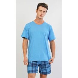 Pánské pyžamo šortky Aleš - modrá