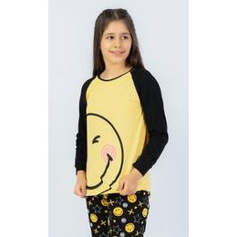 Dětské pyžamo dlouhé Úsměv - žlutá
