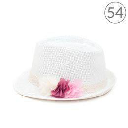 Bílý letní klobouček pro holky