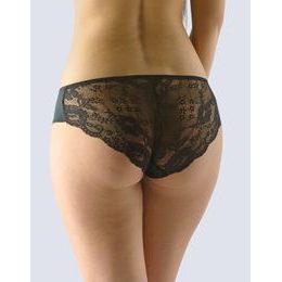GINA dámské kalhotky francouzské, šité, bokové, s krajkou, La Femme 2 14113P - černá
