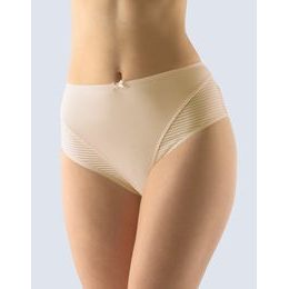 GINA dámské kalhotky klasické ve větších velikostech, větší velikosti, šité, jednobarevné 11067P - tělová