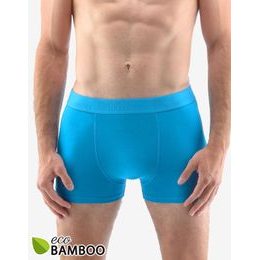 GINA pánské boxerky s kratší nohavičkou, kratší nohavička, šité, jednobarevné Eco Bamboo 73126P - dunaj