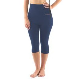 GINA dámské Capri s vysokým pasem sportovní, bezešvé, klasické, jednobarevné ECO Bamboo Sport 95038P - lékořice tomato