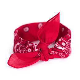 Červený šátek do vlasů pin-up bandana