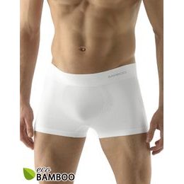 GINA pánské boxerky s kratší nohavičkou, kratší nohavička, bezešvé, jednobarevné Eco Bamboo 53005P - šedá bílá