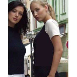 GINA dámské tričko s krátkým rukávem, krátký rukáv, šité 98002P - tm.popel šedobílá