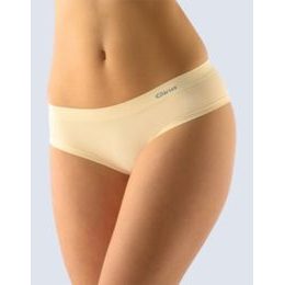 GINA dámské kalhotky francouzské, bezešvé, bokové, jednobarevné MicroBavlna 04004P - tělová