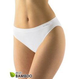 GINA dámské kalhotky klasické s úzkým bokem, úzký bok, bezešvé, jednobarevné Eco Bamboo 00037P - šedá bílá