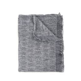 Jednoduchý šál s lehkým řasením - šedý