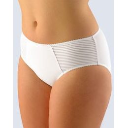 GINA dámské kalhotky klasické, širší bok, šité, jednobarevné 10153P - bílá