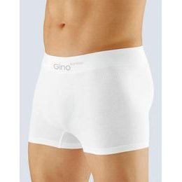 GINA pánské boxerky s delší nohavičkou, delší nohavička, bezešvé, jednobarevné Bamboo PureLine 54004P - bílá