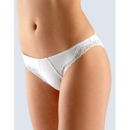 GINA dámské kalhotky bokové - RIO, šité, s krajkou, jednobarevné Romantic I 16016P - bílá