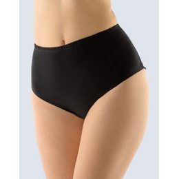 GINA dámské kalhotky klasické ve větších velikostech, větší velikosti, šité, jednobarevné 11085P - černá