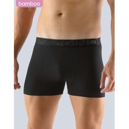 GINA pánské boxerky s kratší nohavičkou, kratší nohavička, šité, jednobarevné 73105P - černá
