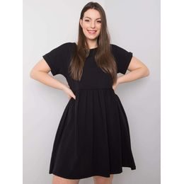 Černé bavlněné šaty plus size