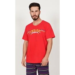 Pánské pyžamo kapri Indigo - červená