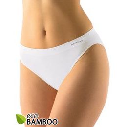 GINA dámské kalhotky klasické s úzkým bokem, bezešvé, Eco Bamboo 00037P - bílá