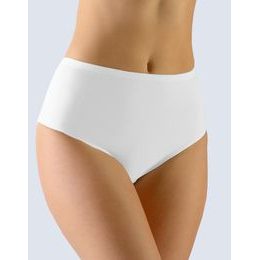 GINA dámské kalhotky klasické v nadměrných velikostech, nadměrné, šité, jednobarevné 11061P - bílá