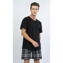 Pánské pyžamo šortky Aleš - černá