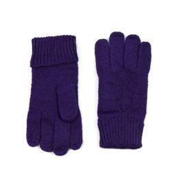 Vlněné rukavice s hvězdou purpurové