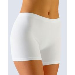 GINA dámské boxerky vyšší, kratší nohavička, bezešvé, Bamboo 03009P - bílá