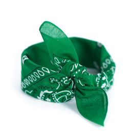 Zelený šátek do vlasů pin-up bandana