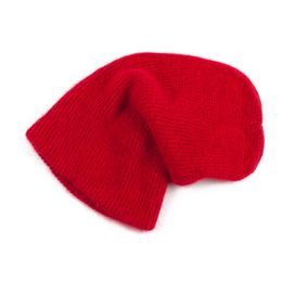 Angorská čepice - beanie červená