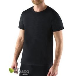 GINA pánské tričko s krátkým rukávem, krátký rukáv, šité, jednobarevné 78004P - černá