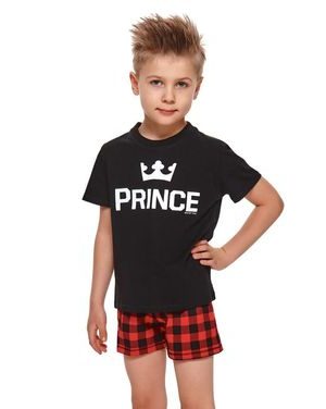 Krátké chlapecké pyžamo Prince černé