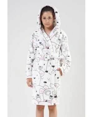 Dětský župan Polar Bear bílý s medvědy