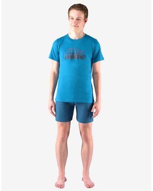 GINA dětské pyžamo krátké chlapecké 69004P - měsíc petrolejová