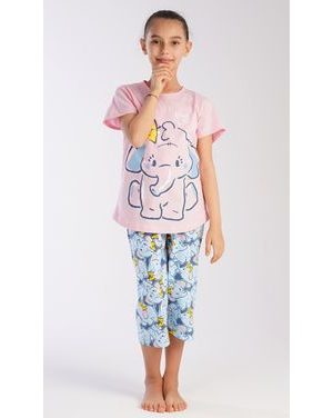 Dětské pyžamo kapri Slůně - světle lososová