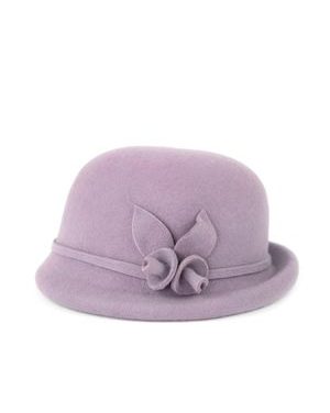 Elegantní klobouk z vlny světle fialový