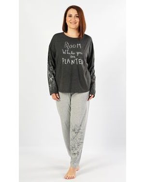 Dámské pyžamo dlouhé Berenika - tmavě šedá