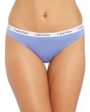 Dámské kalhotky tanga CALVIN KLEIN Carousel D1617E fialkové