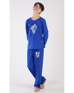 Dětské pyžamo dlouhé Dinosaurus - modrá