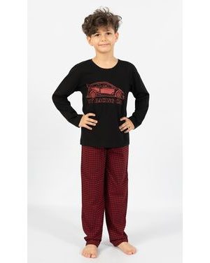 Dětské pyžamo dlouhé Car - černá