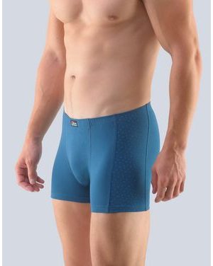 Pánské boxerky s kratší nohavičkou, kratší nohavička, šité, s potiskem 73103P - petrolejová dunaj