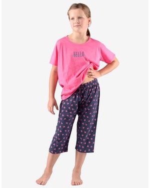 GINA dětské pyžamo ¾ dívčí 29010P - purpurová lékořice