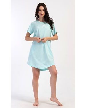 Dámské domácí šaty s krátkým rukávem Wonderful - mentolová