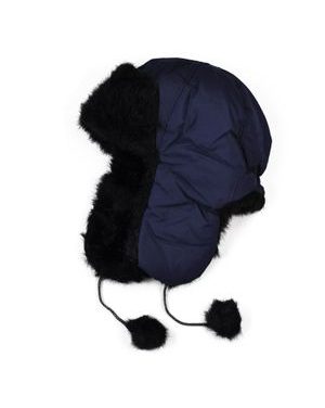 Kožíšková ušanka modrá