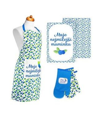 ARÔME HOME Set Moje nejmilejší maminka, zástěra, chňapka s magnetem, dvě utěrky