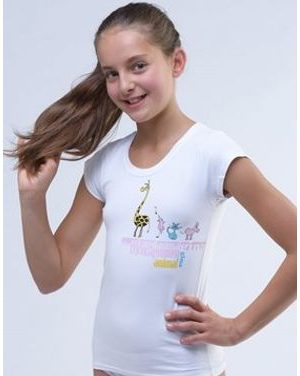 Dívčí tričko s krátkým rukávem Disco VI 28003P - bílá