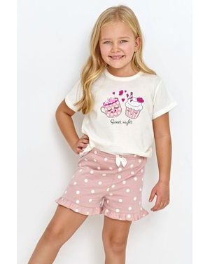 Dívčí pyžamo Sky žluté s potiskem