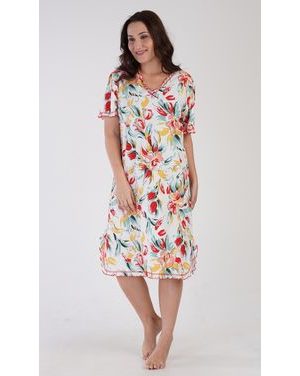 Dámská noční košile s krátkým rukávem Alex - lososová