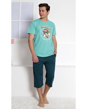 Pánské pyžamo kapri Mexiko - světle zelená