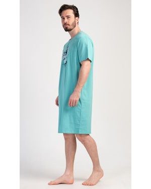 Pánská noční košile s krátkým rukávem Honolua bay - mátová